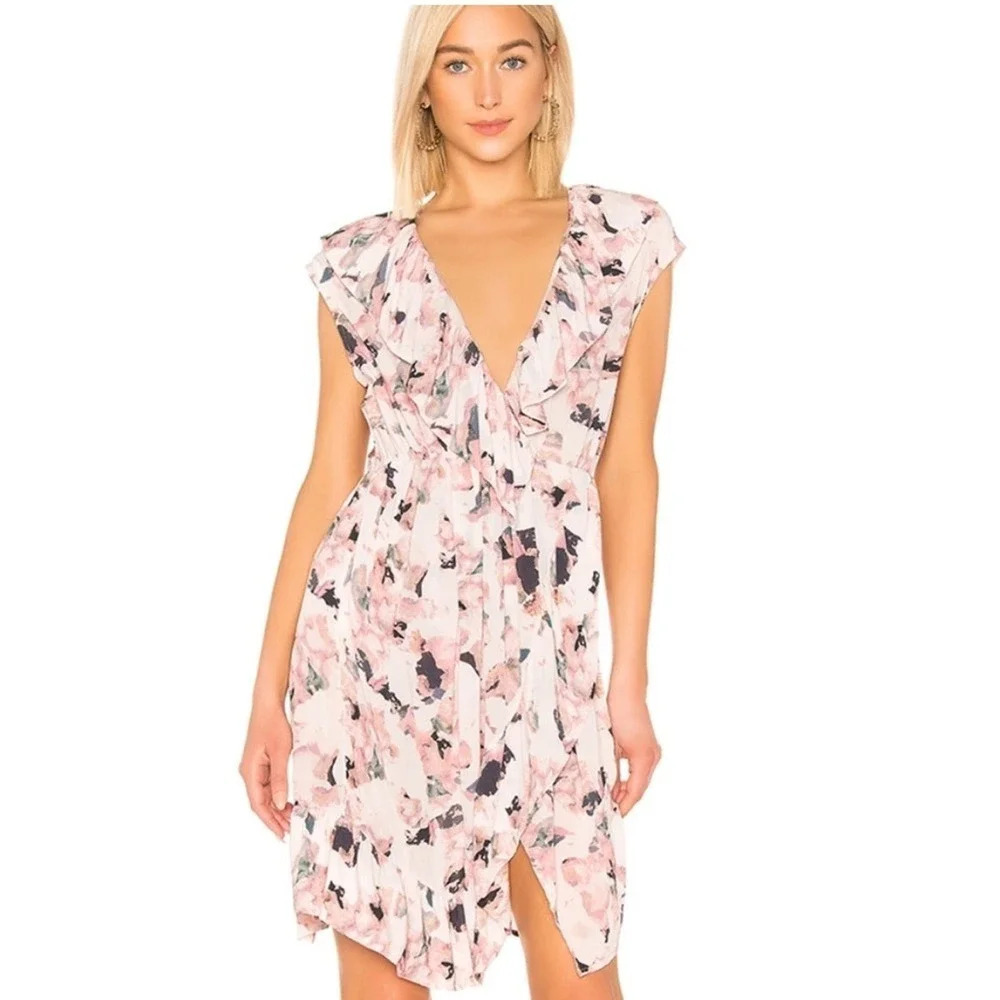 NEW IRO Lovely Floral Dress in Pink Nude Size US 2 / EU 34